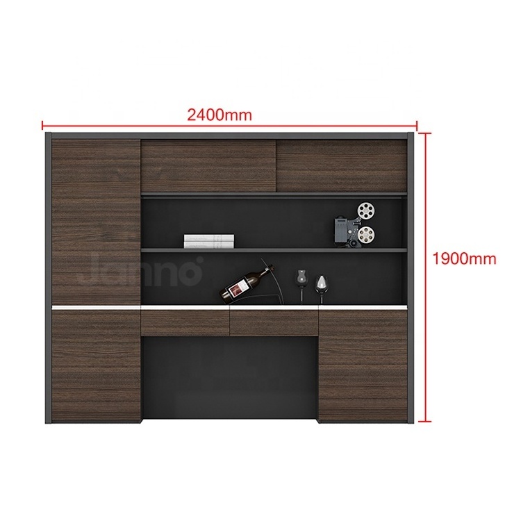 modern CEO office room decorations 4 drawer storage bookshelf wooden vertical filing cabinet