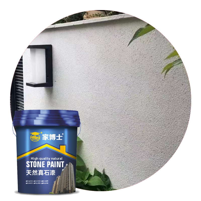 Natural real stone paint waterproof sunscreen exterior wall paint sand blast marble texture lacquer rock flake paint