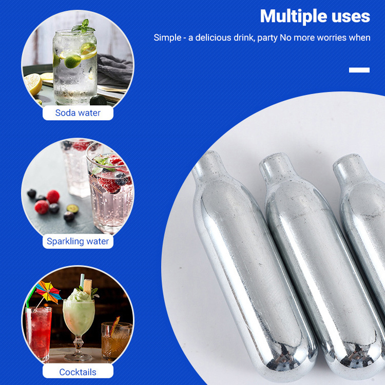 8g 12g 16g gas Cartridges  for beverage beer soda coffee cocktail charger co2 gas cylinder