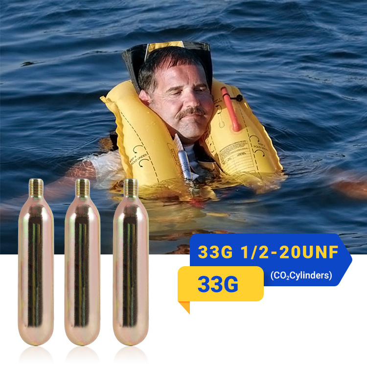 Automatic Inflatable Life Jacket 33g Co2 Cartridge Gas Bottle 33g small Co2 Cylinder