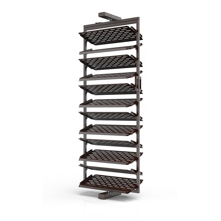 Large Capacity Shoes Rack Stainless Steel 12-layers Rotatable Storage Shoe Rack Shelf