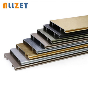 Customized Size Aluminum Skirting Panel Covers Plinth Skirting Board With Leg