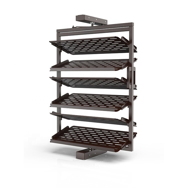 Multifunctional Shoes Rack Wall Mount Stainless Steel 4-layers Rotatable Storage Large Capacity Shoe Rack