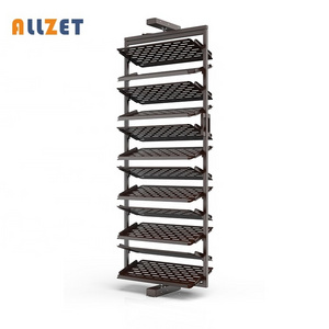 Large Capacity Shoes Rack Stainless Steel 12-layers Rotatable Storage Shoe Rack Shelf