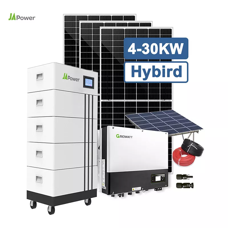 JApower Complete Set Solar Energy System Three Phase 380v 400v Solar Pv Systems 10kw 20kw 5kw 30kw Complete