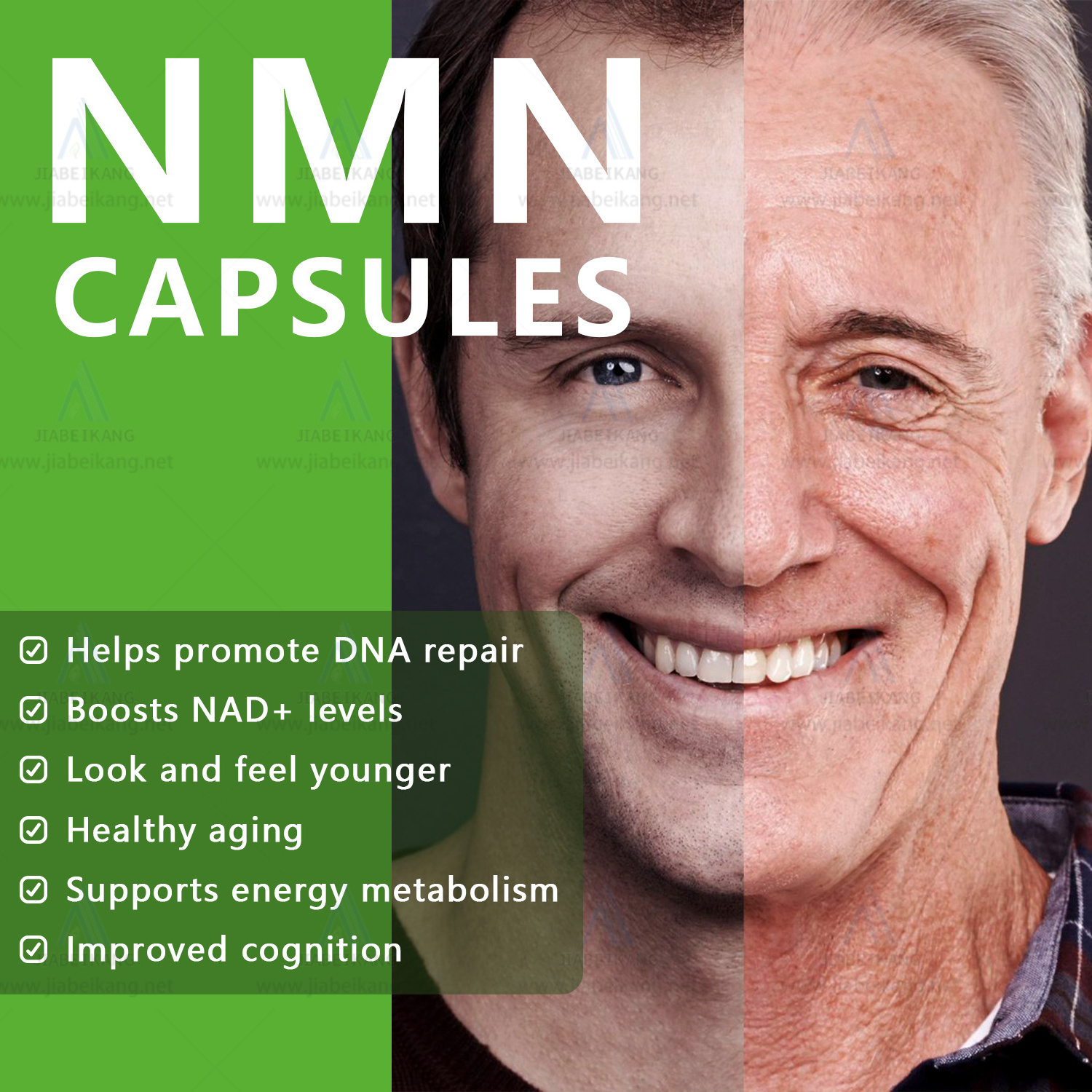 BIYODE nmn anti-aging & resveratrol wrinkle remove healthcare supplement wholesale brand nmn capsules