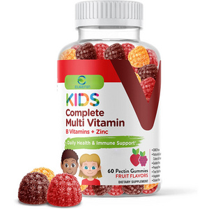 Private Label Natural Flavored Sugar Free Multi vitamin for Kids Brain Gummy Candy Vitamin Health Care Supplement