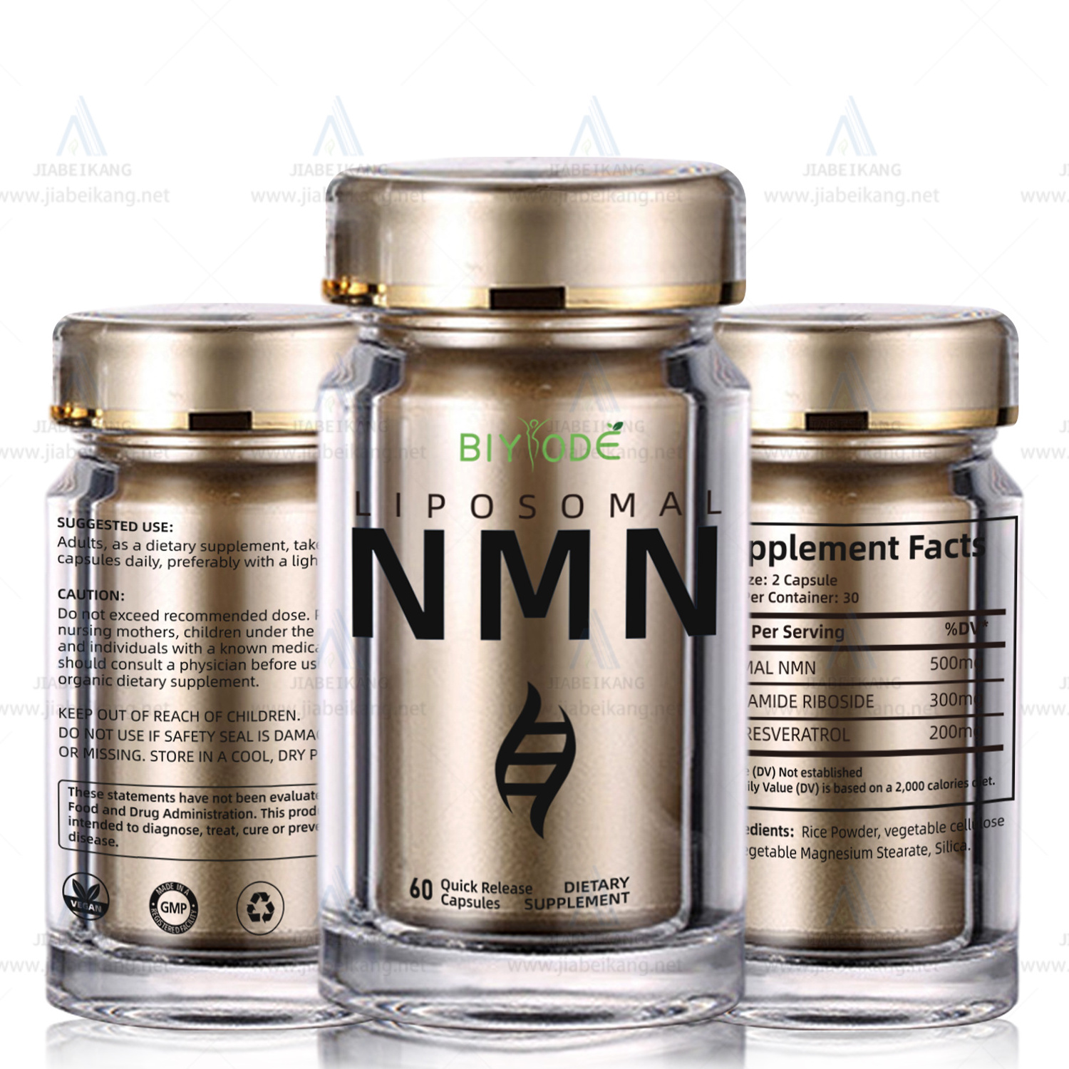 BIYODE nmn anti-aging & resveratrol wrinkle remove healthcare supplement wholesale brand nmn capsules