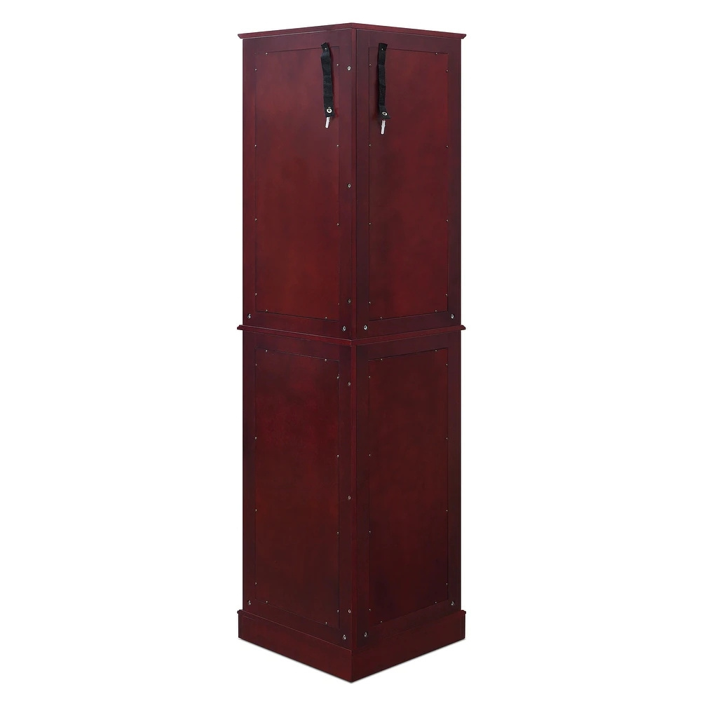 Wood Living Room Furniture Corner Curio Cabinet with Glass Doors