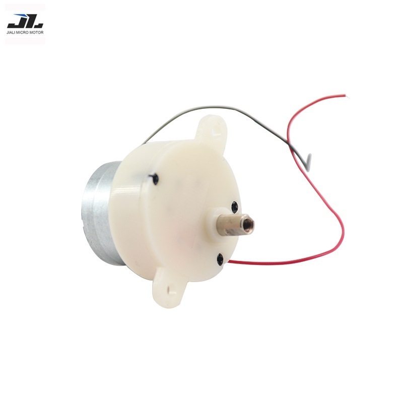 JL-W-RF300 12V DC Motor Rotating Desk Lamp Brush Commutation Gear Motor with Permanent Magnet Plastic Metal Material for Fan Use