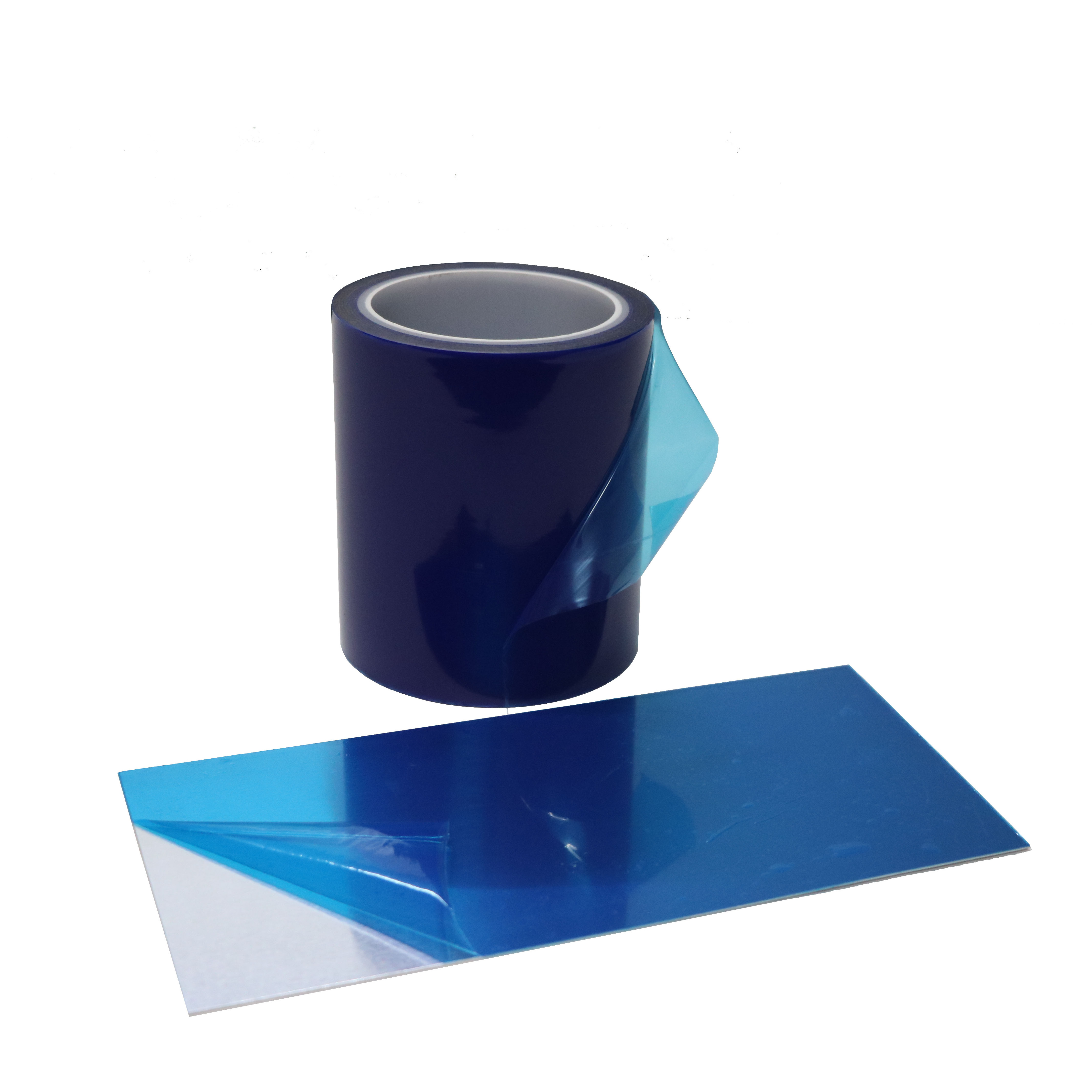 Wholesale Hot Sale No Residue Hard Surface 50 mic self-adhesive polyethylene pe blue protective film for stainless steel plate