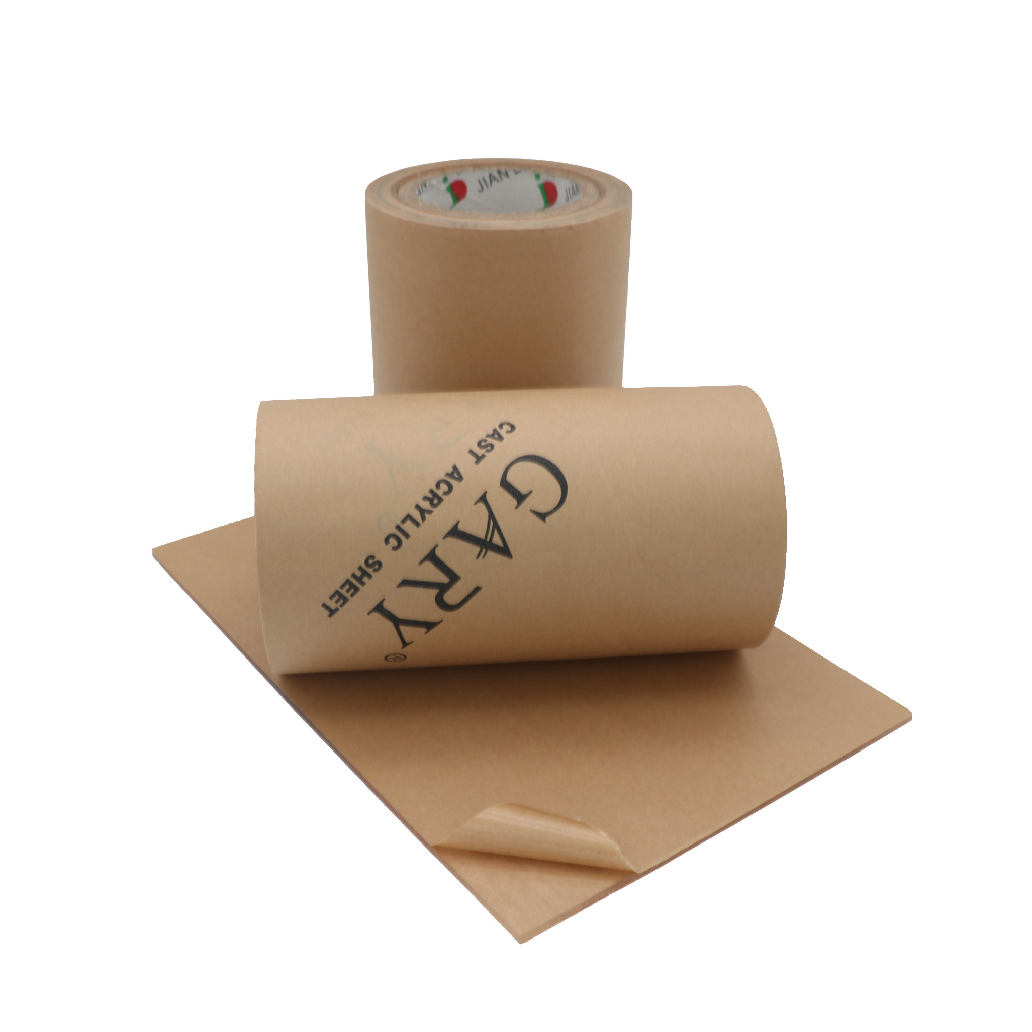 High Quality Wholesale Custom Printing Masking Surface Protection Cast Acrylic Sheet Waterproof 60 gsm Kraft Brown Paper