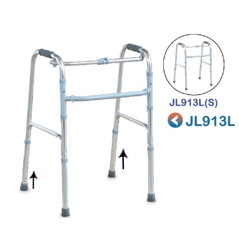 Medical Health Care Outdoor Four Legs Aluminum Lightweight Walking Aid Rollator Walker