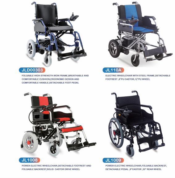 JL stainless steel electric wheelchair for disabled people JL138-46(JL138-51)