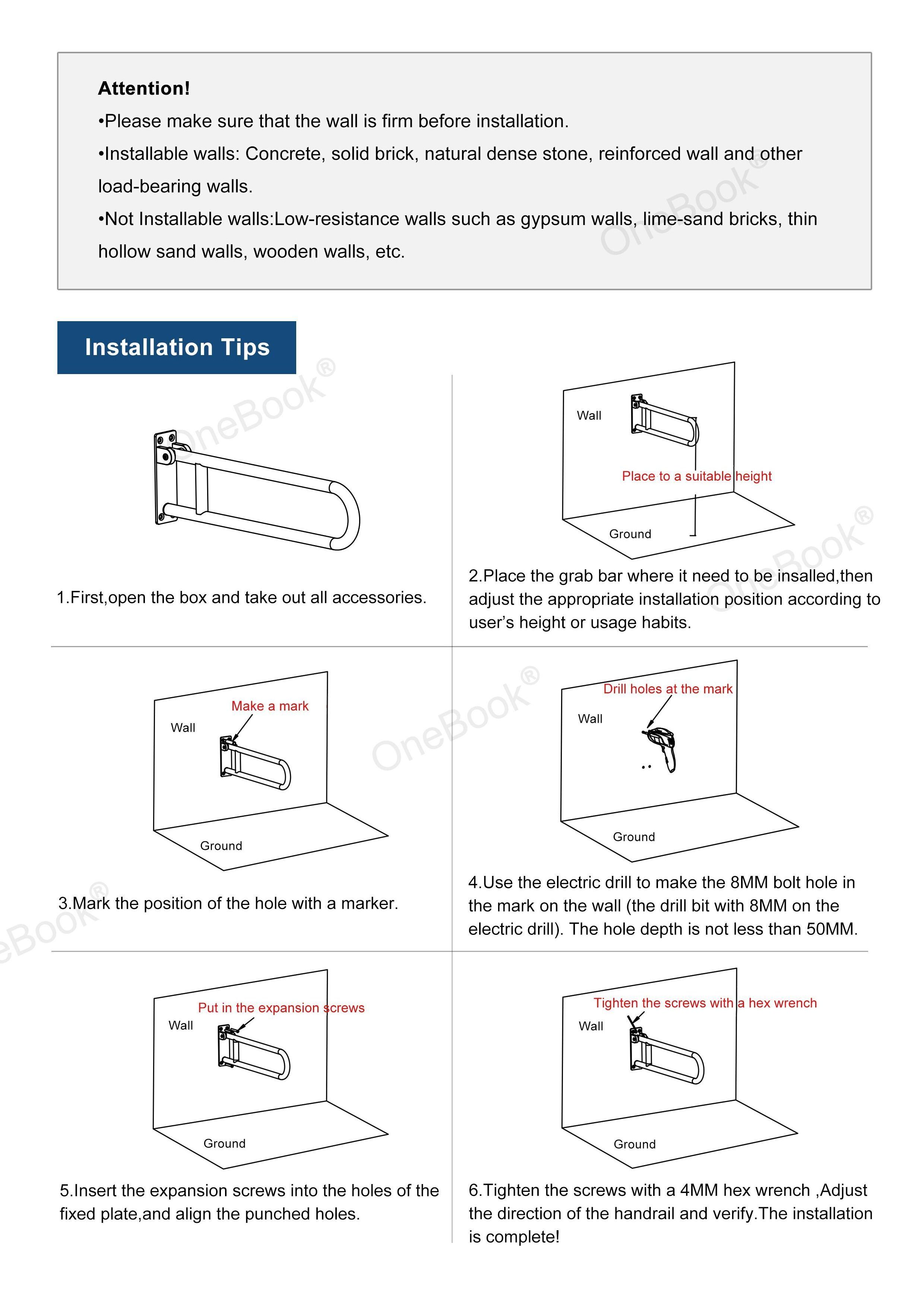 Bathroom Safety Grab Bars Toilet Safety Frame Rail Grab Bar Handicap Bathroom Hand Grips Bath Shower Handrail