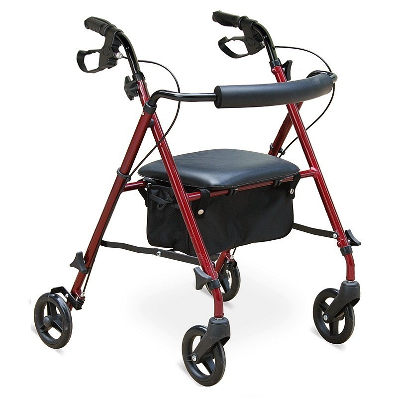 Health Rollator Rolling Medical Walker with Storage and Soft Seat JL964LH