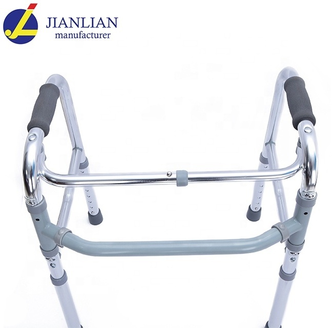 Medical Health Care Outdoor Four Legs Aluminum Lightweight Walking Aid Rollator Walker