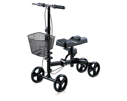 Steel Knee Foldable Walker Scooter Front Wheel Walker With Seat