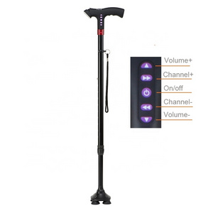 Jianlian Electric Telescopic Walking Stick Old Man Smart Elderly Walking Sticks with radio