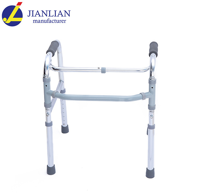 Medical Health Care Outdoor Four Legs Aluminum Lightweight Walking Aid Rollator Walker