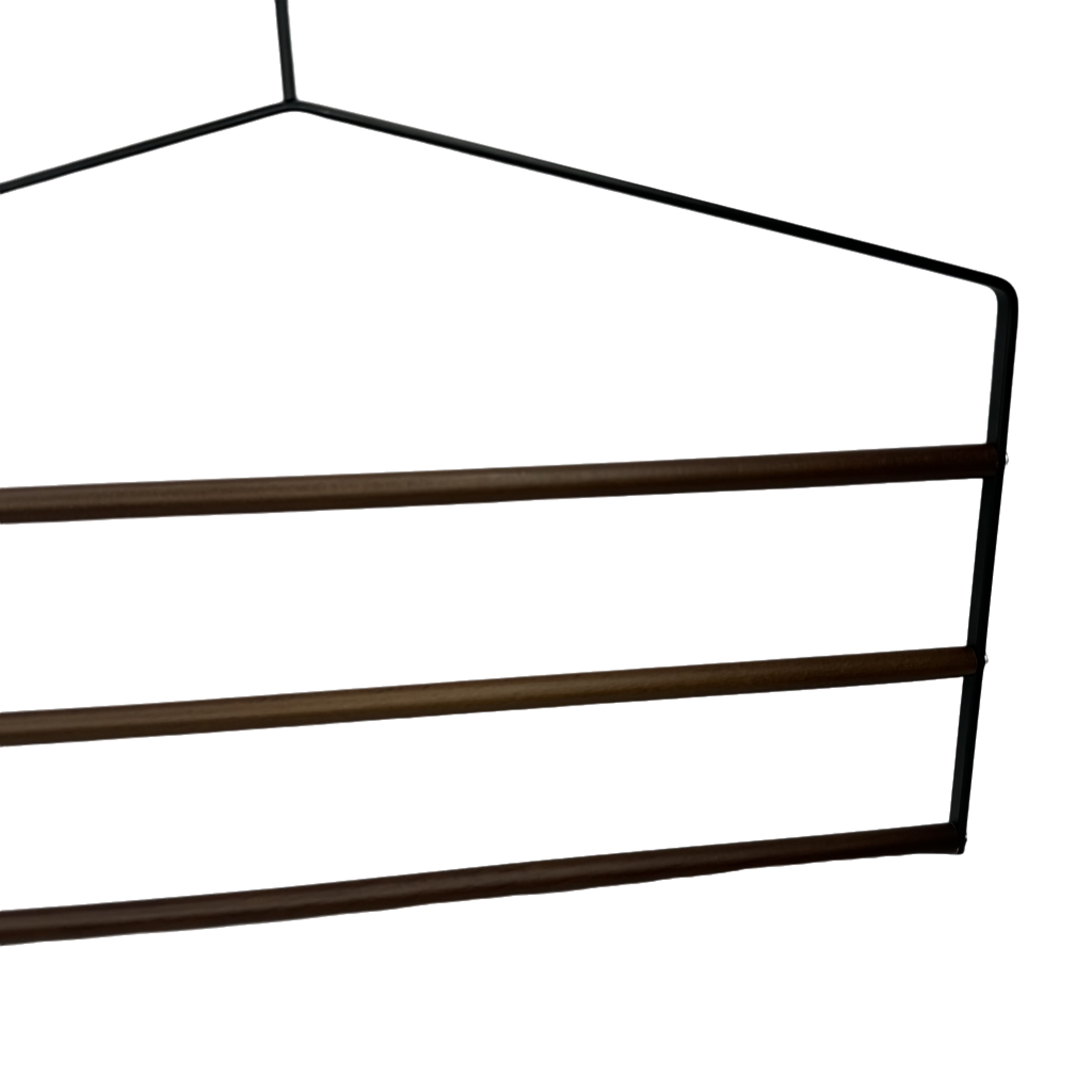 Multi-Layer Wooden round Bar Scarf and Metal Pants Hangers for Cloth Pants Storage and Display for Wood Hangers Category