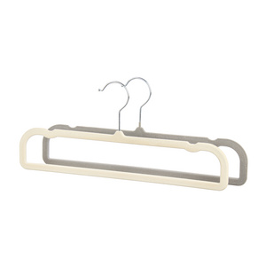 Multifunctional Magic Pants Hangers Rack Organizer One Layer Closet Space-Saving Clothes & Jeans Hanger for Pants & Skirts