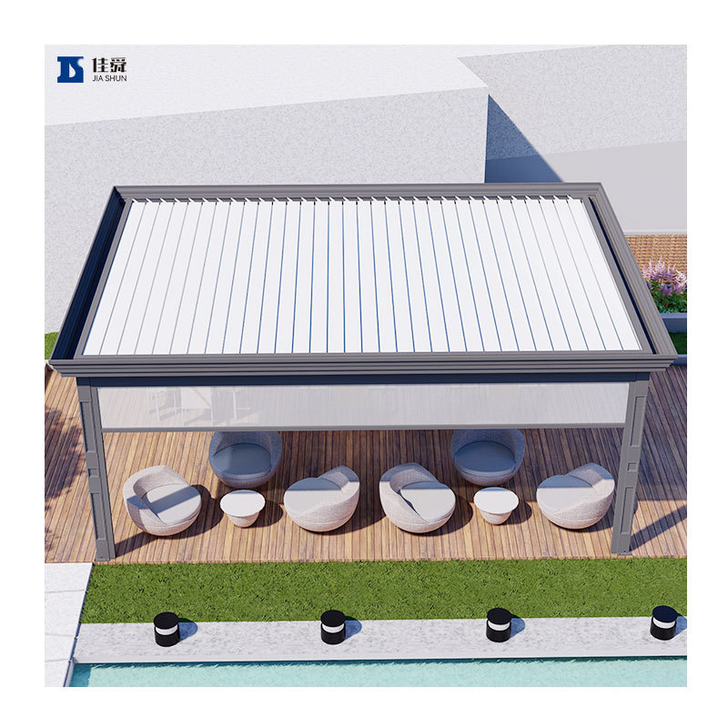 Best Selling Aluminum Frame Louvered Pergola With Roof Aluminum Pergola Outdoor