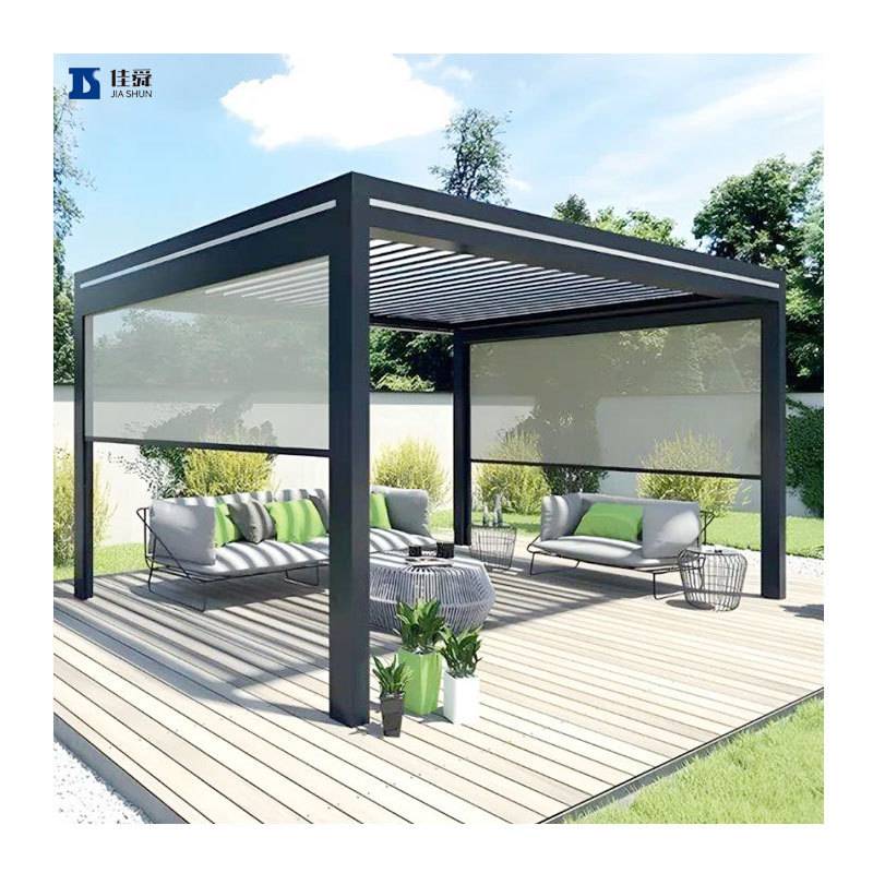 Hot Selling Aluminum Gazebo Tent Pergola With Adjustable Louvers Pergola Outdoor Aluminum Gazebo