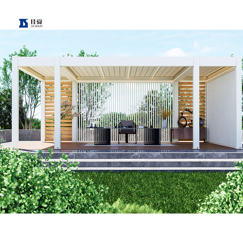 Decorative Outdoor External Garden Metal Canopy Zimmer Pergolas Sunroom Enclosed Aluminum Pergola For Hot Tub Indoor Spa Pergola