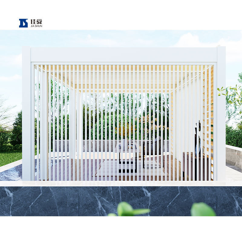 Decorative Outdoor External Garden Metal Canopy Zimmer Pergolas Sunroom Enclosed Aluminum Pergola For Hot Tub Indoor Spa Pergola