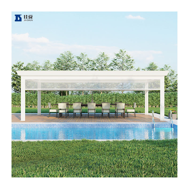 Luxury terrace waterproof electric aluminum pergola gazebo Shuttered gazebo