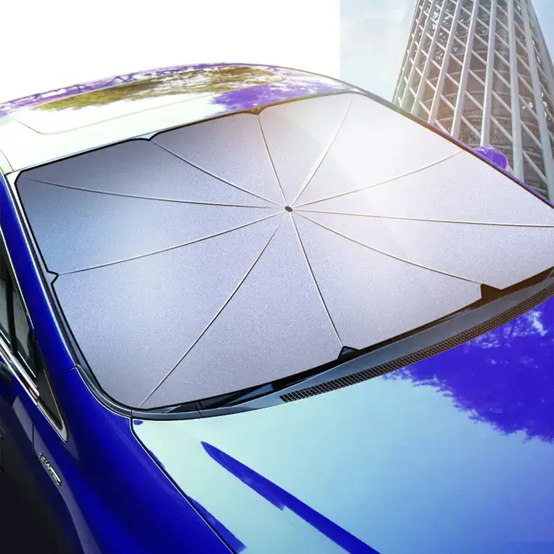 Preventing UV radiation on car solar protective cover, front windshield sunshade, umbrella sunshade