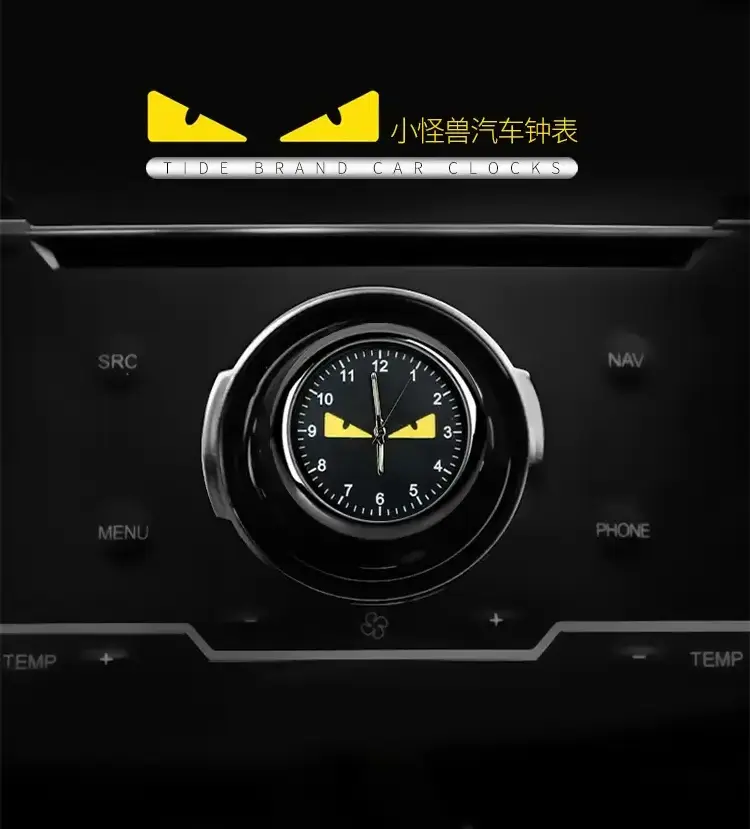 Car air outlet luminous quartz watch Dashboard console time clock