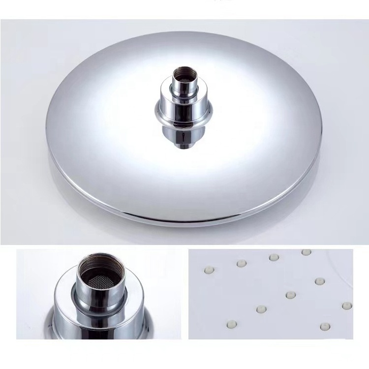 Bathroom 220mm ABS Chrome Plastic Round Top Rainfall Spray Shower Head For Spa Shower Bath Faucet