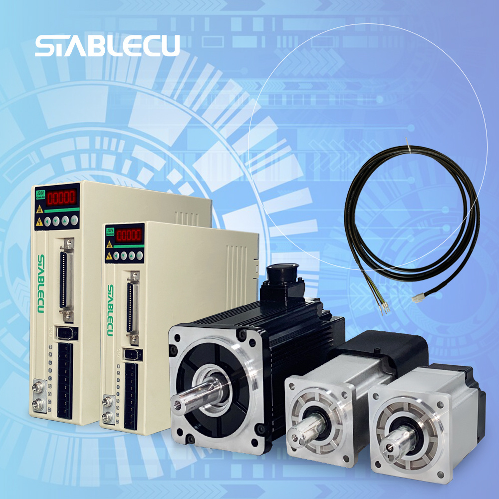 small distance between the stator and rotor and five-pair-pole process 2.5kw 1.5kw 750watt servo motor set