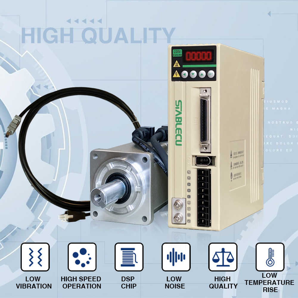 small distance between the stator and rotor and five-pair-pole process 2.5kw 1.5kw 750watt servo motor set