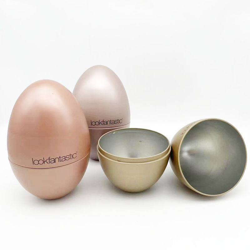 Factory Direct Sale  Novelty Antique Egg Shaped Tin Box for Easter Day  Use with Bubble Gum Candy