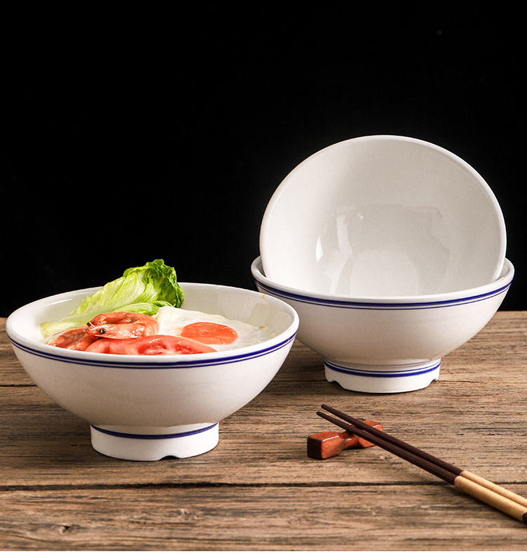 custom printed noodle bowls  japanese style thickening ceramic soup bowl  for restaurant with logo