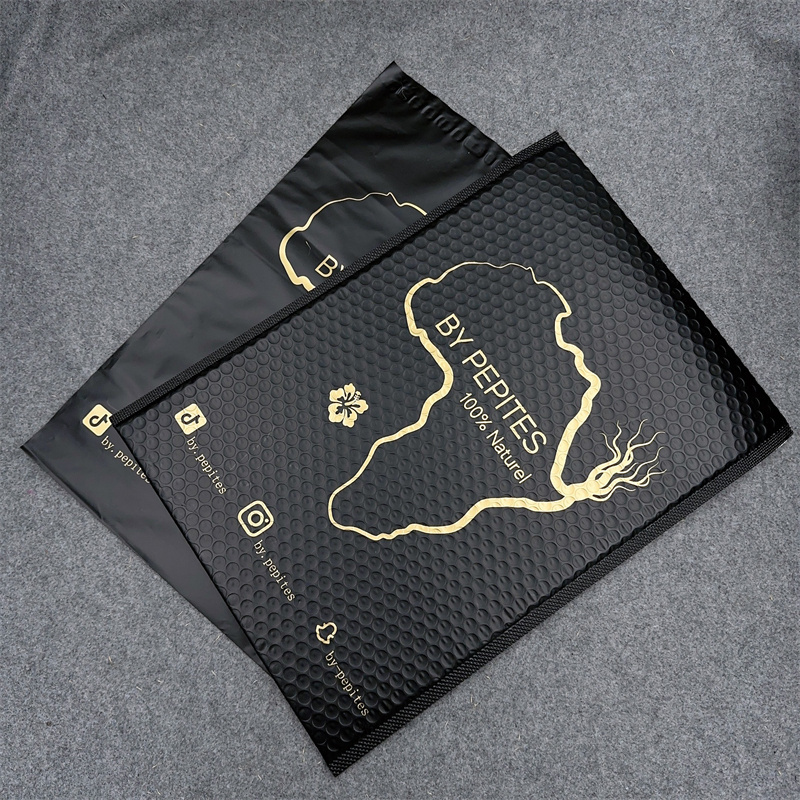 Custom Co-extruded custom black poly bubble mailers plastic mail bags padded envelopes shipping suppliers