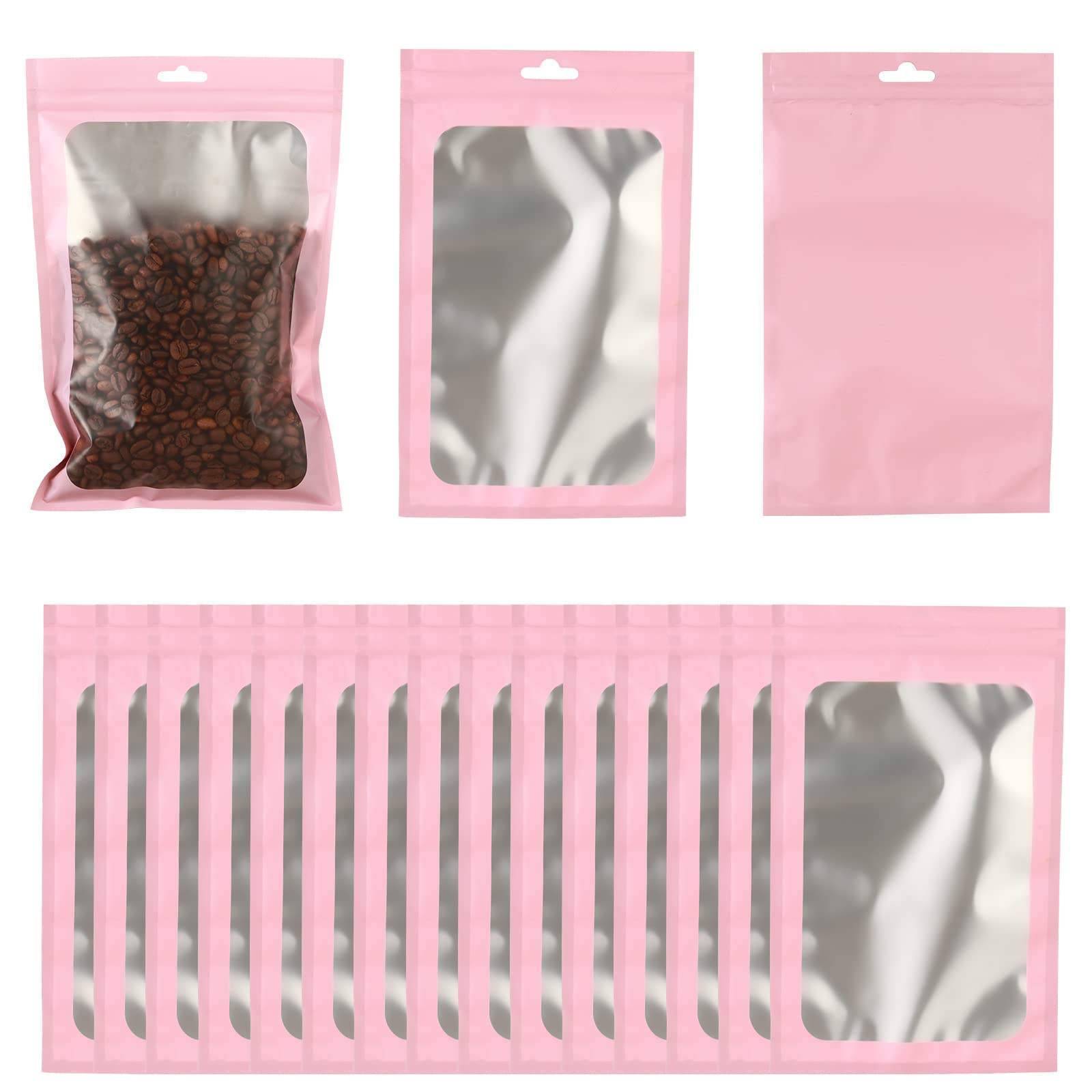 Custom Heat seal food storage resealable foil pouch odorless mylar bags clear window Aluminum matte black ziplock