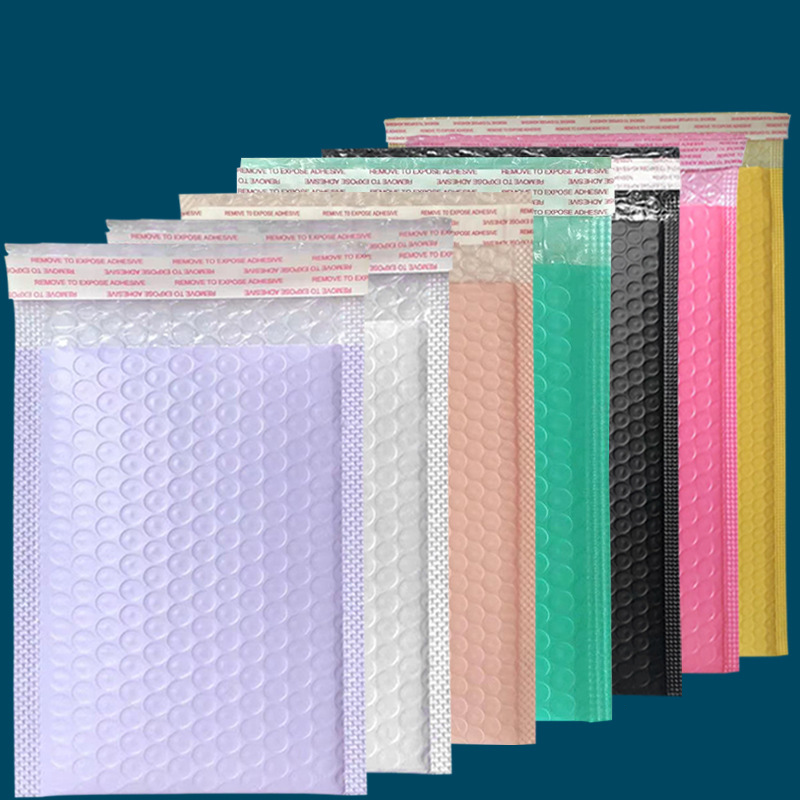 Custom Mailing Packaging Bags Poly Bubble Mailers Envelopes Bubble Bag Poly Pink Wrap Padded Mailing Bag Metallic Bubble Envelop