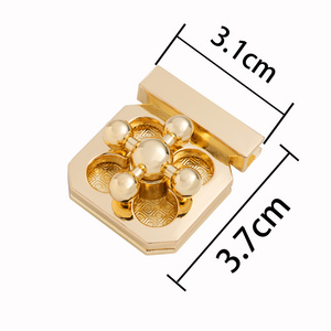 Round Metal Buckle Lock Hardware For Bags Shoulder Handbag DIY Craft Turn Locks Clasp Bag Locks