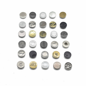 New Style High Quality Classic Antique17mm accessories  Custom Logo Denim Metal Jeans Button For Jeans