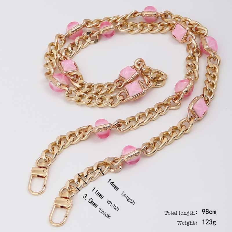 The Latest Design Wholesale Handbag Leather Belt Strap Metal Chains Hardware