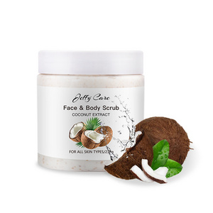 Private Label Natural Coconut Oil Exfoliating Skin Cream Deep Cleansing Foot Exfoliant Sugar Scrub For Brightening