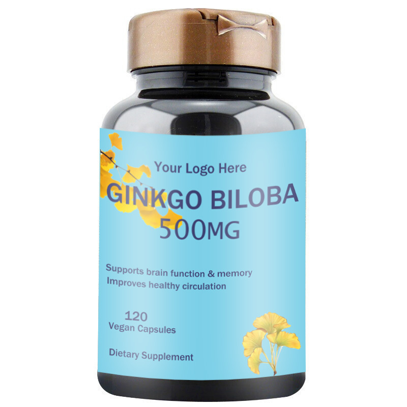 Ginkgo Biloba Extract Capsules Supports Brain Health 120 Capsules Health Supplement private label logo customize available