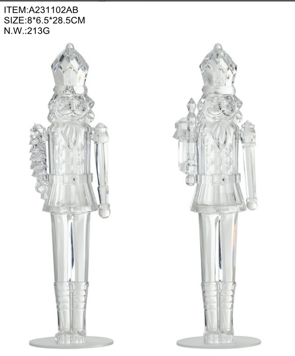 30cm Christmas Decorations European And American Painted acrylic Nutcracker decoration Nutcracker Soldier Dolls Christmas Gifts