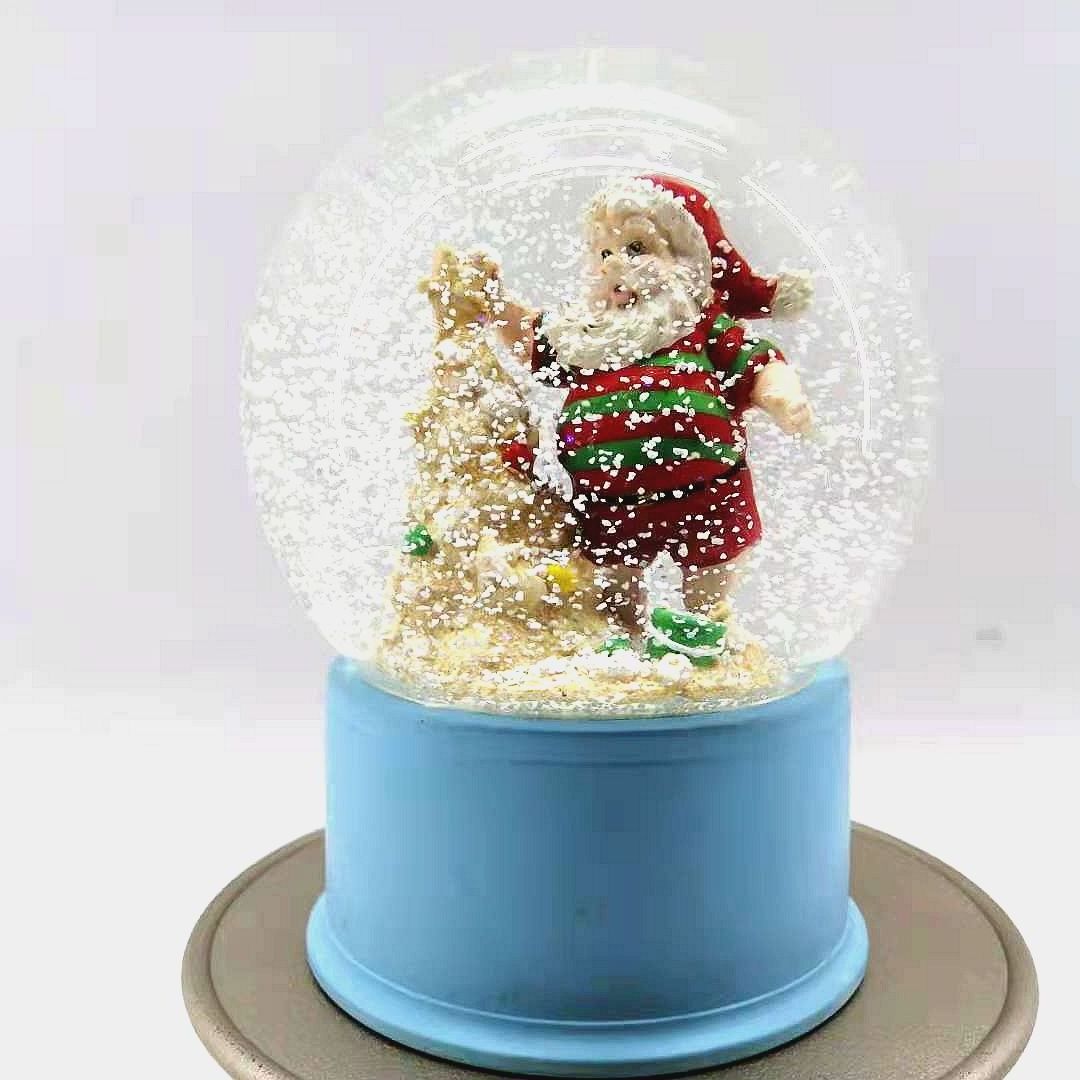 Hot selling Snowflake Resin  Snowball Used For Home Decoration acrylic Christmas Lantern Snowball Christmas gifts and crafts