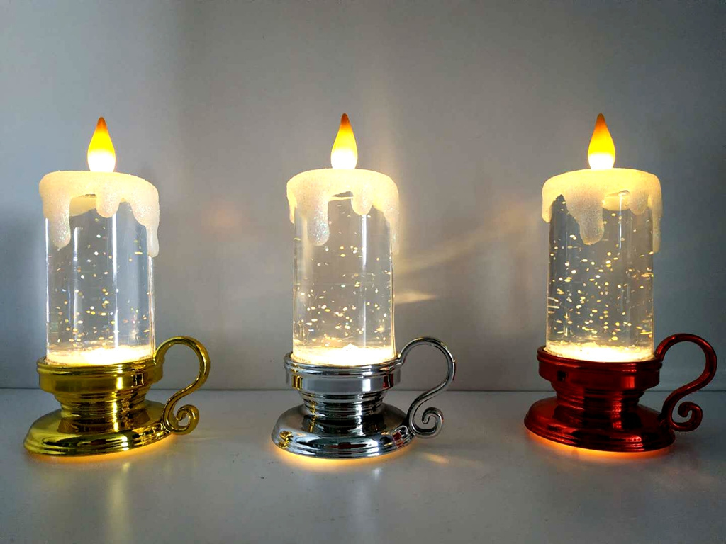 LED candle light lantern candle Christmas crafts LED water spinning Christmas lights