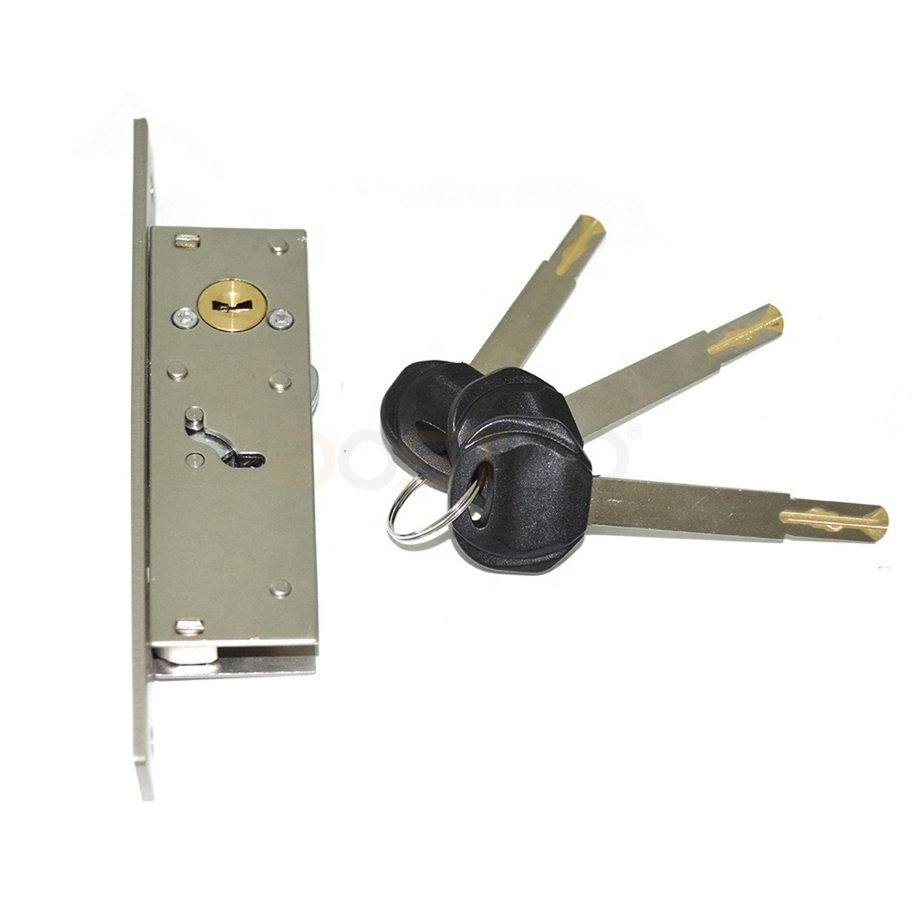 Aluminium sliding door lock fitting hardware copper cylinder for hook bolt steel latch